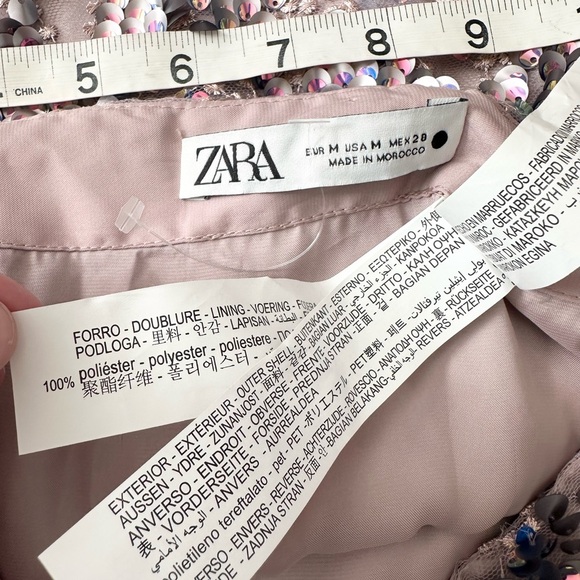 NEW Zara Sequin Midi Skirt Size Medium - Picture 10 of 13